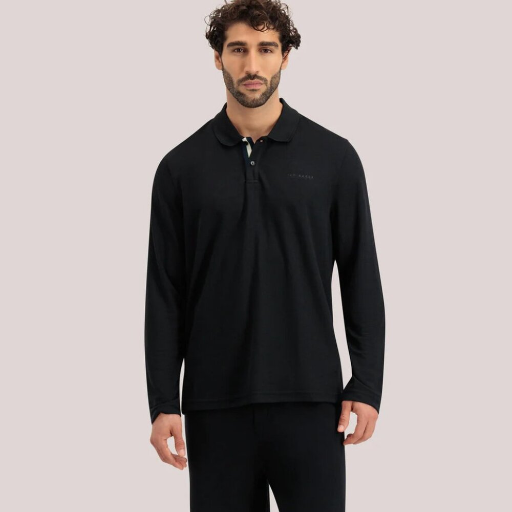 Ted Baker Pacto Men's Long Sleeve Navy Casual 2 Button shirt -Large (4)-NWT